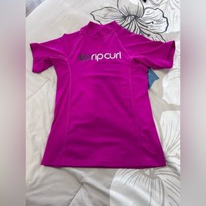 RIP CURL • Girl/Junior Pink Athletic T-Shirt • sz Large/12